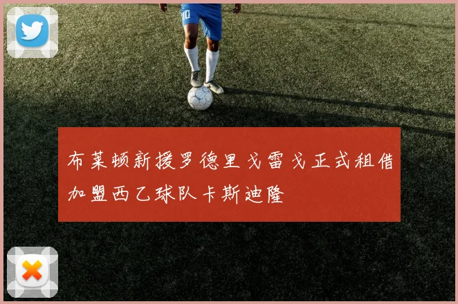布莱顿新援罗德里戈雷戈正式租借加盟西乙球队卡斯迪隆